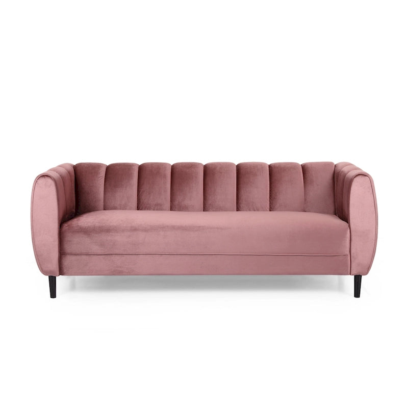 Canapé 3 places Bobran en velours moderne par Christopher Knight Home - 76,2 cm (P) x 211,8 cm (L) x 76,8 cm (H)