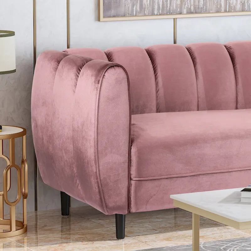 Canapé 3 places Bobran en velours moderne par Christopher Knight Home - 76,2 cm (P) x 211,8 cm (L) x 76,8 cm (H)
