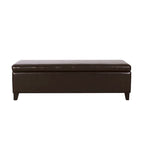 Banc ottoman de rangement en cuir reconstitué York par Christopher Knight Home