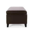 Banc ottoman de rangement en cuir reconstitué York par Christopher Knight Home