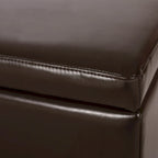 Banc ottoman de rangement en cuir reconstitué York par Christopher Knight Home