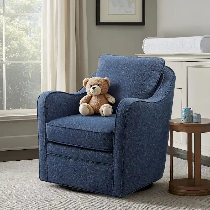 Fauteuil pivotant incurvé rembourré Betty de Madison Park