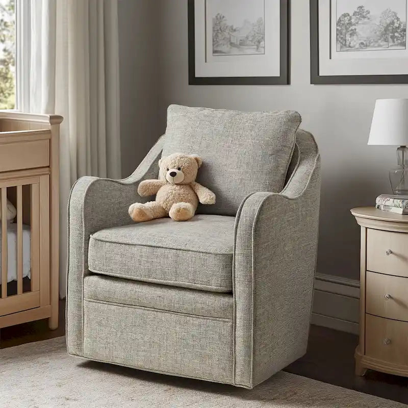 Fauteuil pivotant incurvé rembourré Betty de Madison Park