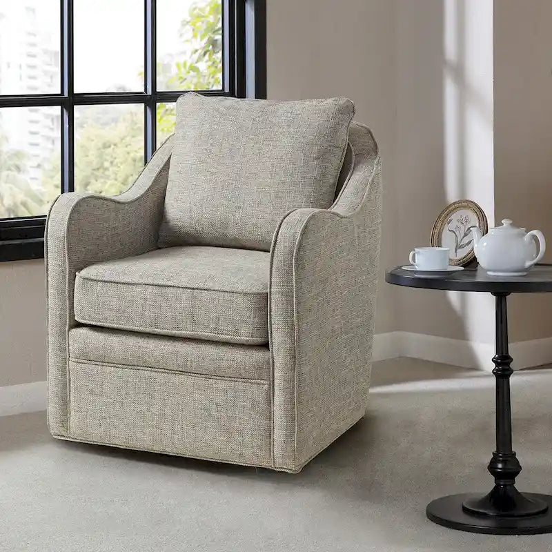 Fauteuil pivotant incurvé rembourré Betty de Madison Park