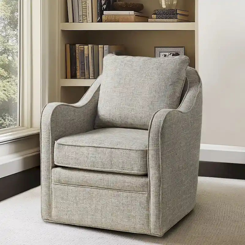 Fauteuil pivotant incurvé rembourré Betty de Madison Park