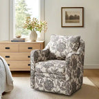 Fauteuil pivotant incurvé rembourré Betty de Madison Park
