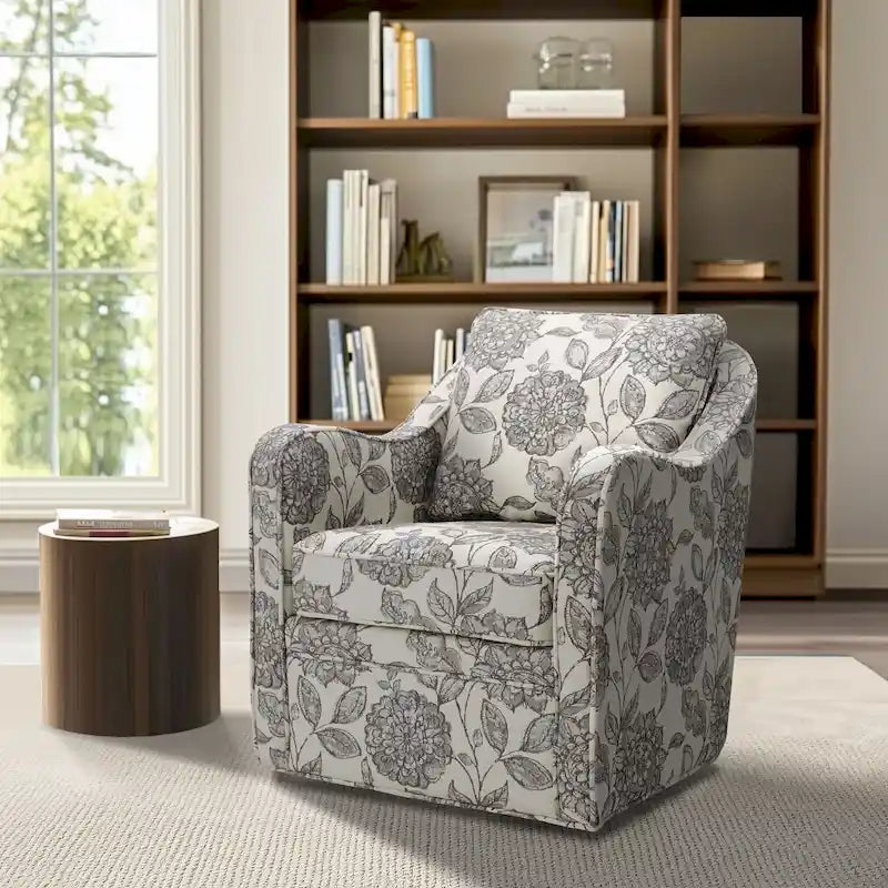 Fauteuil pivotant incurvé rembourré Betty de Madison Park