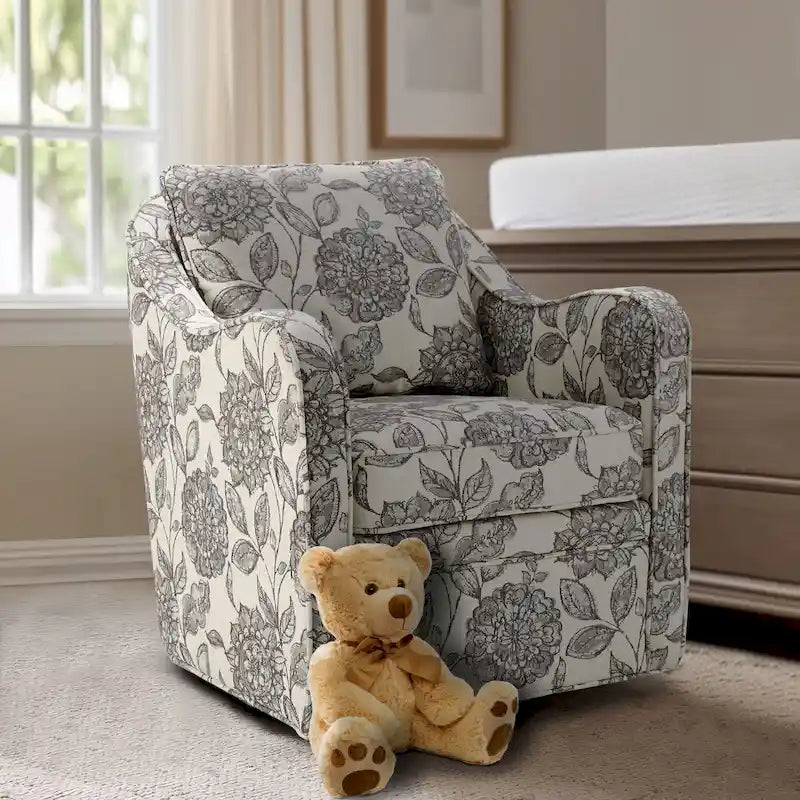 Fauteuil pivotant incurvé rembourré Betty de Madison Park