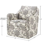 Fauteuil pivotant incurvé rembourré Betty de Madison Park
