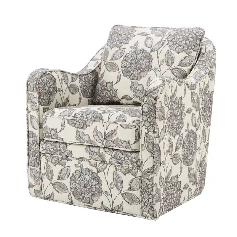 Fauteuil pivotant incurvé rembourré Betty de Madison Park
