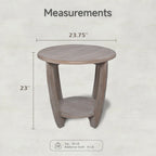 Table d'appoint rustique COZAYH avec étagère de rangement