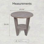 Table d'appoint rustique COZAYH avec étagère de rangement