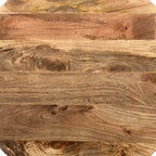 Table basse ronde Arthur en bois de manguier, marron foncé