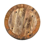 Table basse ronde Arthur en bois de manguier, marron foncé