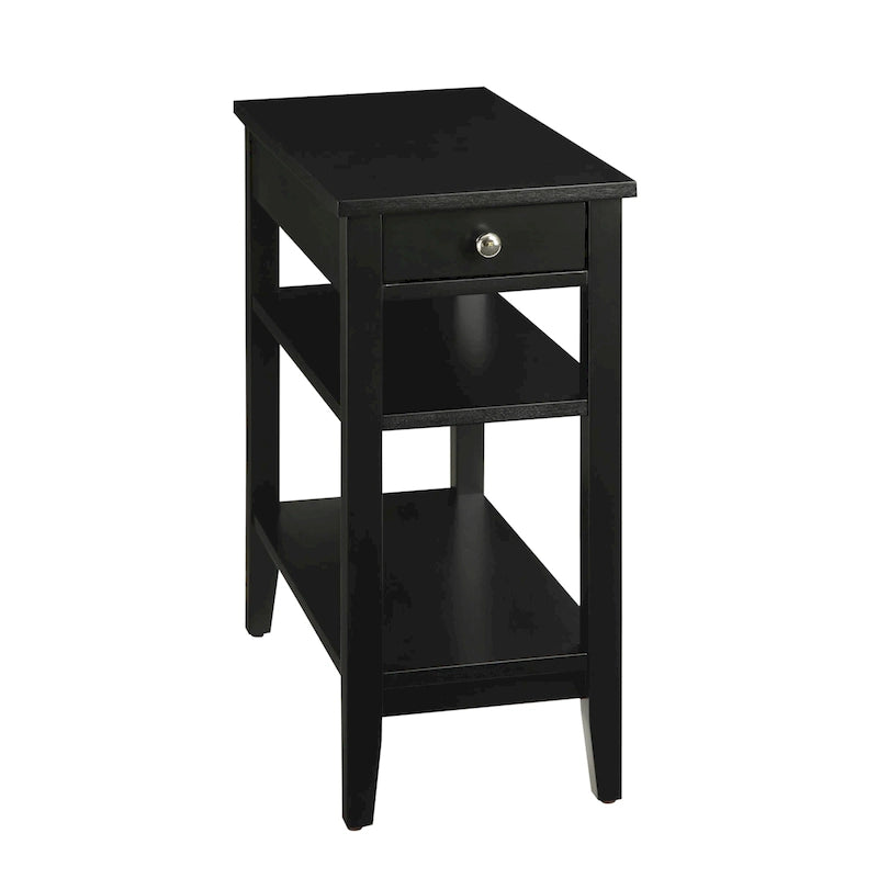 Table d'appoint à un tiroir et étagères American Heritage de Convenience Concepts