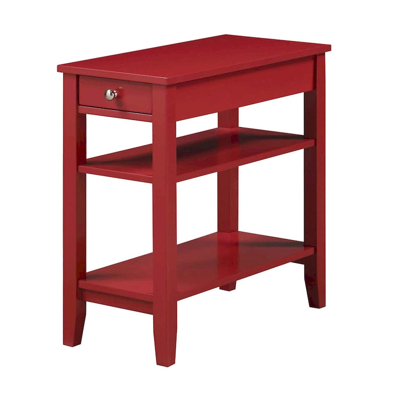 Table d'appoint à un tiroir et étagères American Heritage de Convenience Concepts