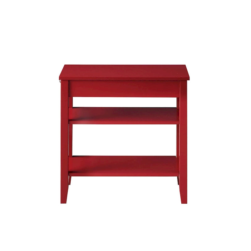 Table d'appoint à un tiroir et étagères American Heritage de Convenience Concepts