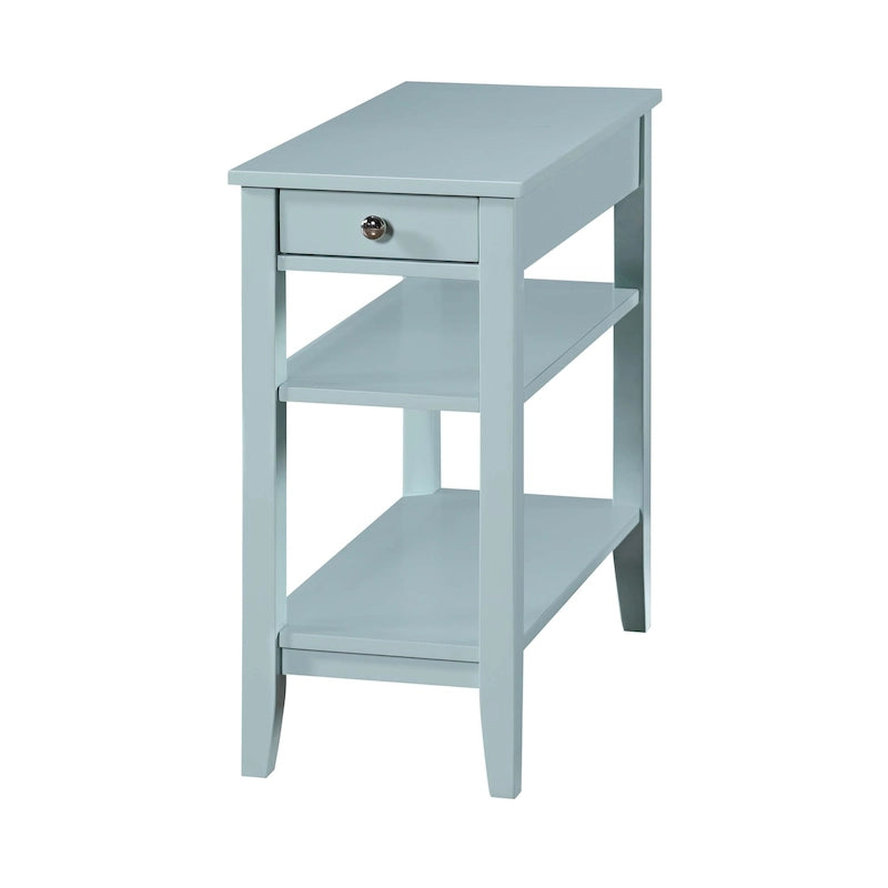 Table d'appoint à un tiroir et étagères American Heritage de Convenience Concepts