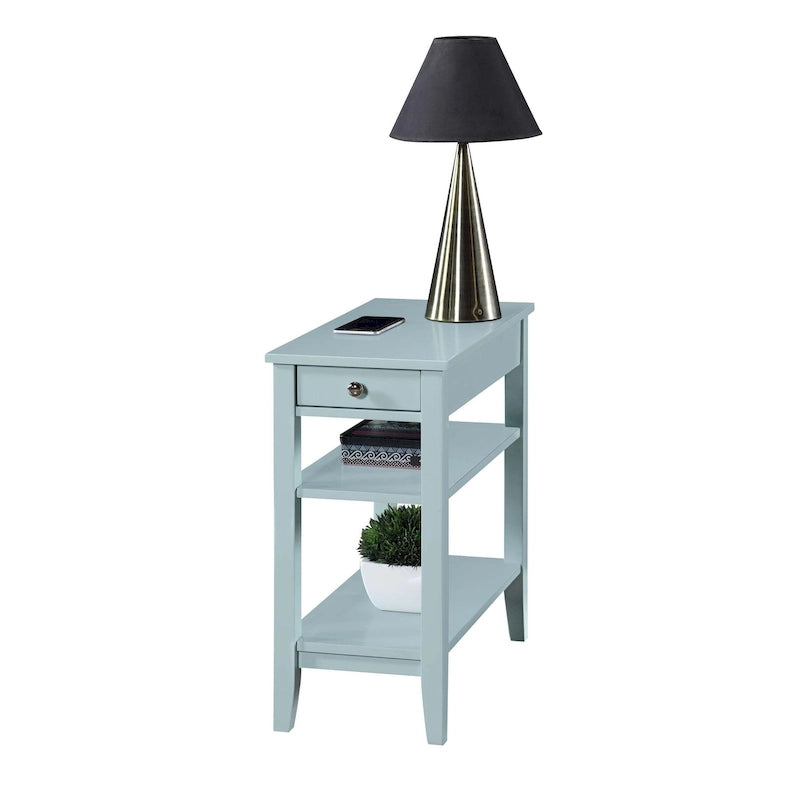 Table d'appoint à un tiroir et étagères American Heritage de Convenience Concepts