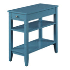 Table d'appoint à un tiroir et étagères American Heritage de Convenience Concepts