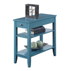 Table d'appoint à un tiroir et étagères American Heritage de Convenience Concepts