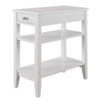 Table d'appoint à un tiroir et étagères American Heritage de Convenience Concepts