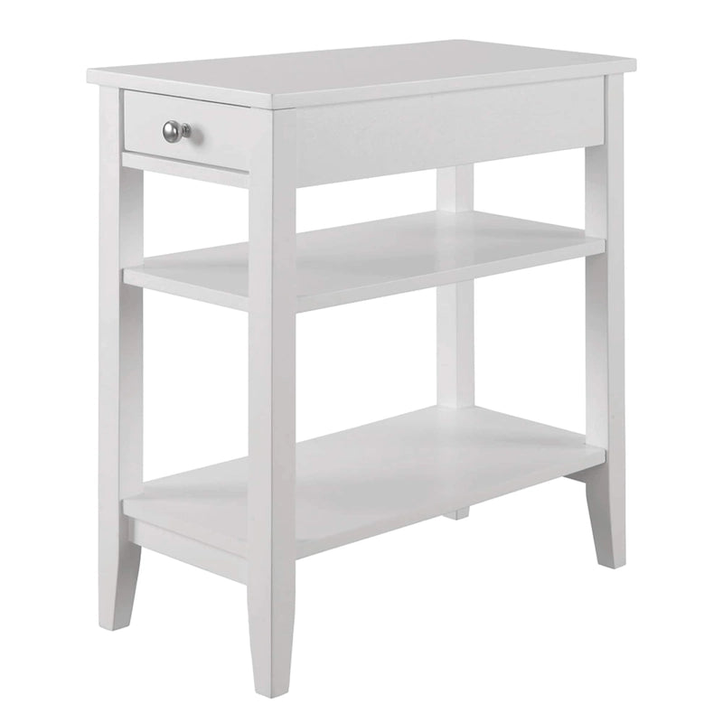 Table d'appoint à un tiroir et étagères American Heritage de Convenience Concepts