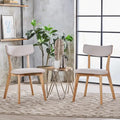 Chaises de salle à manger Chazz en bois d'hévéa rembourrées, style moderne du milieu du siècle (lot de 2 ou 4), par Christopher Knight Home