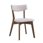 Chaises de salle à manger Chazz en bois d'hévéa rembourrées, style moderne du milieu du siècle (lot de 2 ou 4), par Christopher Knight Home