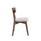 Chaises de salle à manger Chazz en bois d'hévéa rembourrées, style moderne du milieu du siècle (lot de 2 ou 4), par Christopher Knight Home
