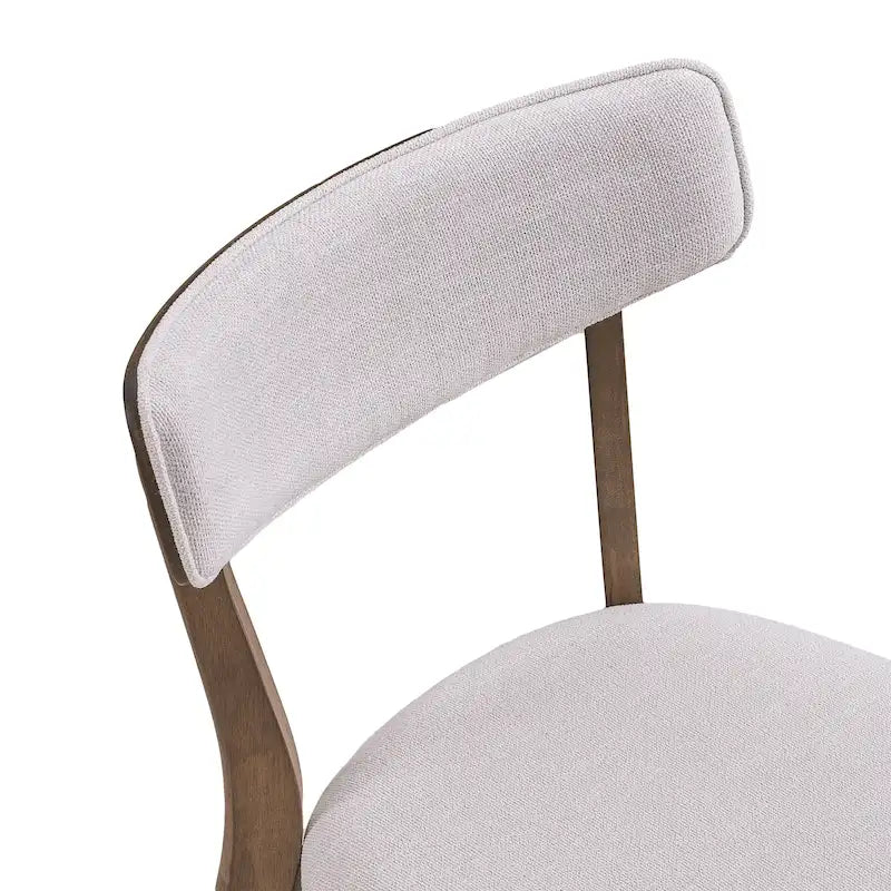 Chaises de salle à manger Chazz en bois d'hévéa rembourrées, style moderne du milieu du siècle (lot de 2 ou 4), par Christopher Knight Home