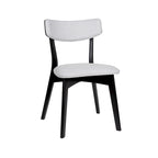 Chaises de salle à manger Chazz en bois d'hévéa rembourrées, style moderne du milieu du siècle (lot de 2 ou 4), par Christopher Knight Home