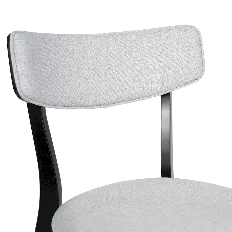 Chaises de salle à manger Chazz en bois d'hévéa rembourrées, style moderne du milieu du siècle (lot de 2 ou 4), par Christopher Knight Home