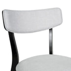 Chaises de salle à manger Chazz en bois d'hévéa rembourrées, style moderne du milieu du siècle (lot de 2 ou 4), par Christopher Knight Home