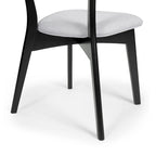 Chaises de salle à manger Chazz en bois d'hévéa rembourrées, style moderne du milieu du siècle (lot de 2 ou 4), par Christopher Knight Home
