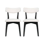 Chaises de salle à manger Chazz en bois d'hévéa rembourrées, style moderne du milieu du siècle (lot de 2 ou 4), par Christopher Knight Home