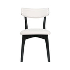 Chaises de salle à manger Chazz en bois d'hévéa rembourrées, style moderne du milieu du siècle (lot de 2 ou 4), par Christopher Knight Home