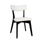 Chaises de salle à manger Chazz en bois d'hévéa rembourrées, style moderne du milieu du siècle (lot de 2 ou 4), par Christopher Knight Home