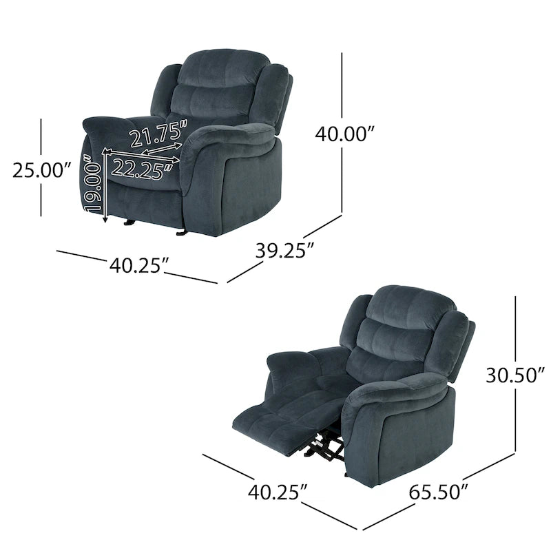 Fauteuil inclinable à bascule en acier Hawthorne de Christopher Knight Home