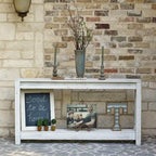 Console rustique en bois de récupération, fabriquée à la main, style ferme