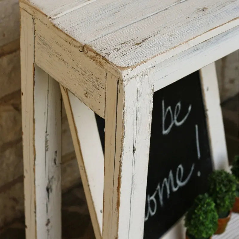 Console rustique en bois de récupération, fabriquée à la main, style ferme