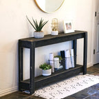 Console rustique en bois de récupération, fabriquée à la main, style ferme