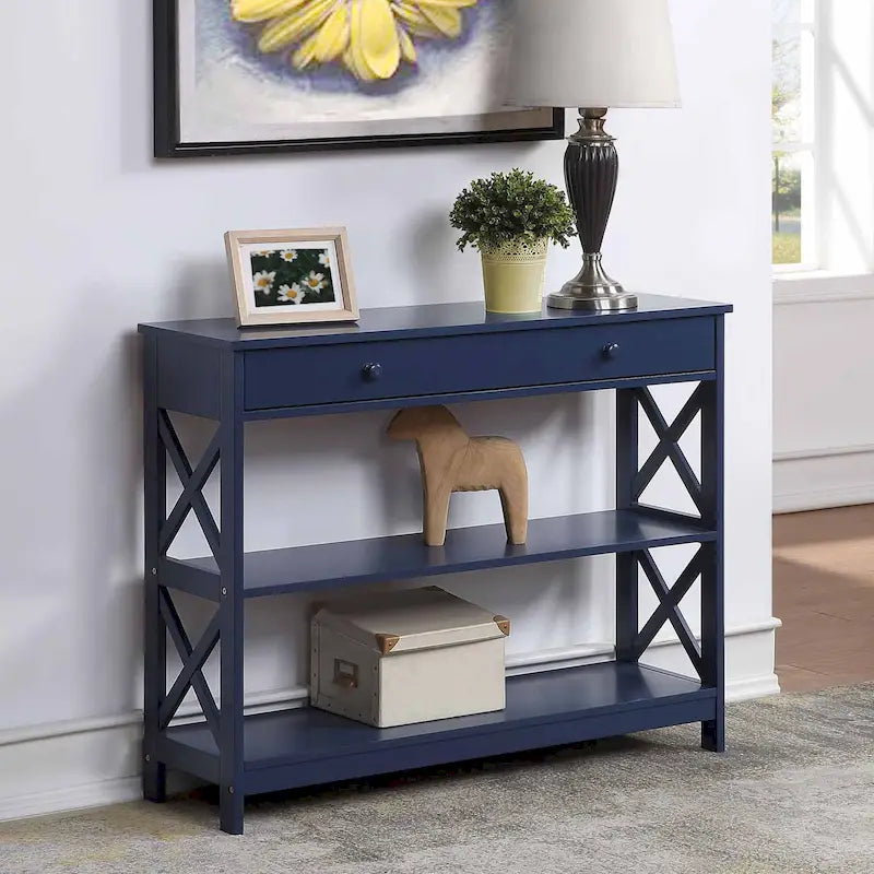 Console Oxford à 1 tiroir avec étagères de Convenience Concepts