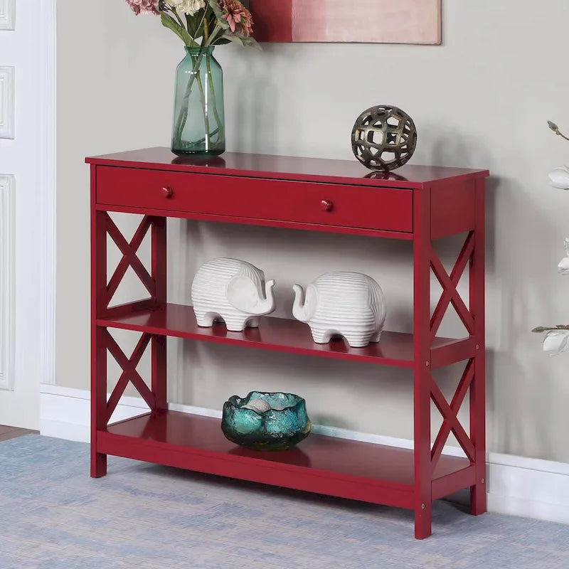 Console Oxford à 1 tiroir avec étagères de Convenience Concepts