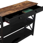 Console Oxford à 1 tiroir avec étagères de Convenience Concepts
