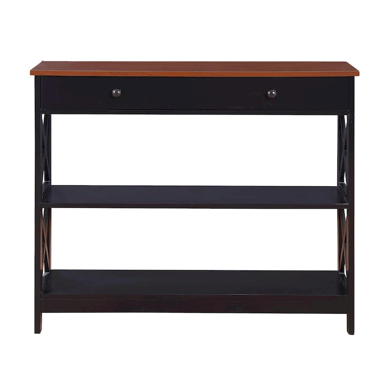 Console Oxford à 1 tiroir avec étagères de Convenience Concepts