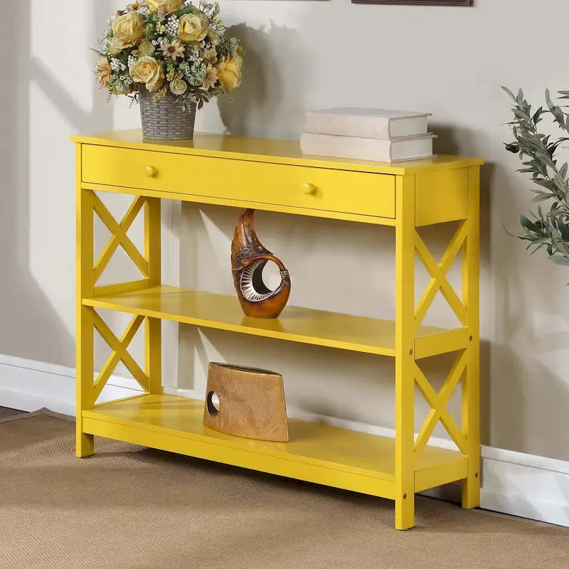 Console Oxford à 1 tiroir avec étagères de Convenience Concepts