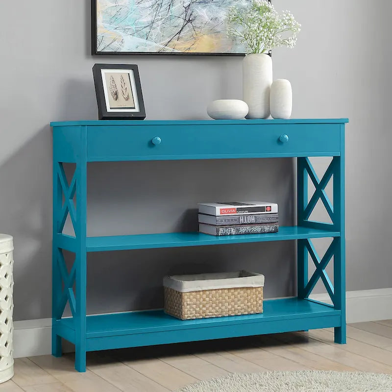 Console Oxford à 1 tiroir avec étagères de Convenience Concepts