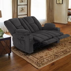 Canapé inclinable électrique MCombo avec massage et chauffage lombaire, tissu 6015/6025/6035/6045