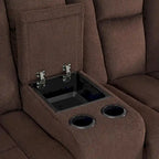 Canapé inclinable électrique MCombo avec massage et chauffage lombaire, tissu 6015/6025/6035/6045